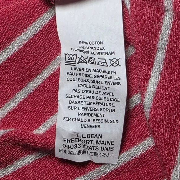 L.L. Bean Womens Red and Gray Striped Long Sleeve Pullover Size 3X Regular - Picture 3 of 11